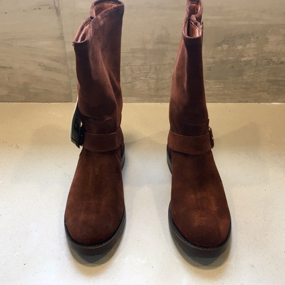Frye Natalie Mid Engineer Oiled Suede Boot - Picture 6 of 7